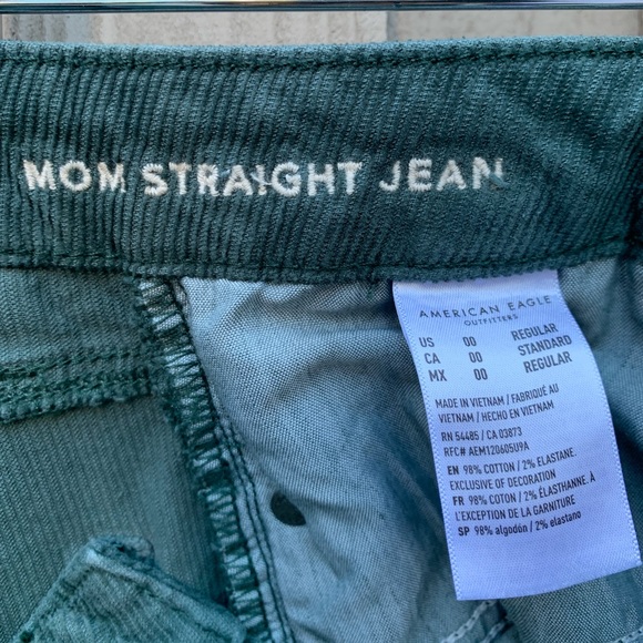 American Eagle Green Corduroy Pants in size 00 - Picture 4 of 4